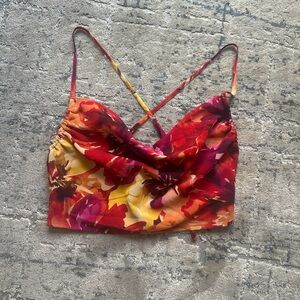 Floral Strappy Crop Top